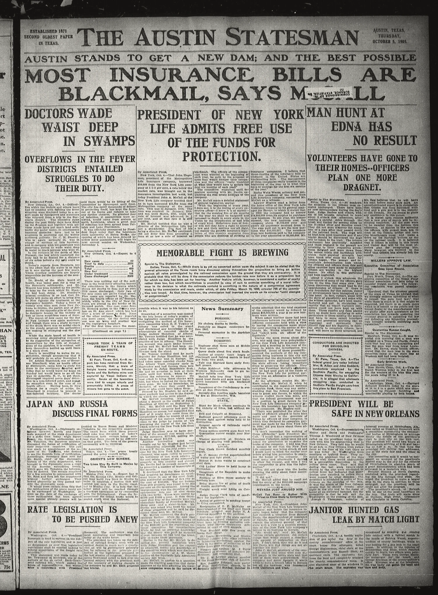 The Austin Statesman (Austin, Tex.), Ed. 1 Thursday, October 5, 1905